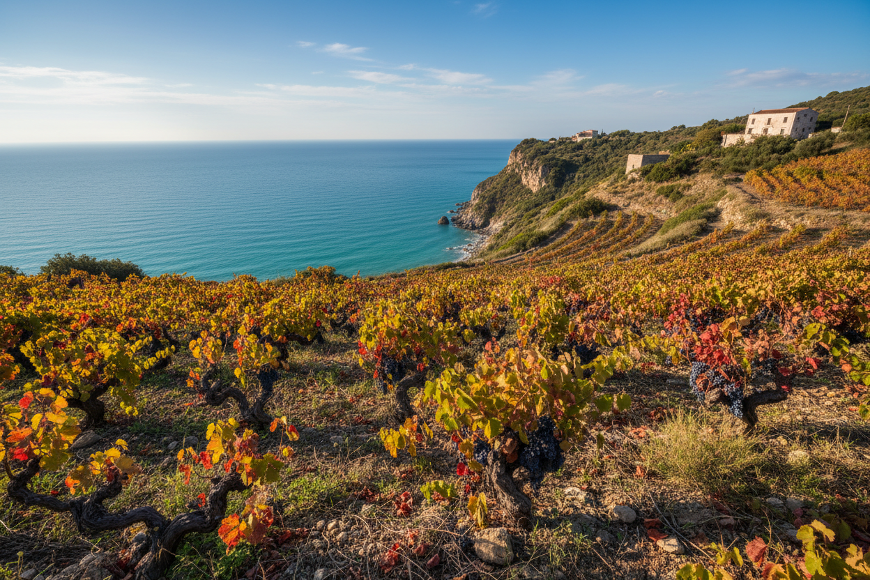 Calabrian clifftop vineyards
