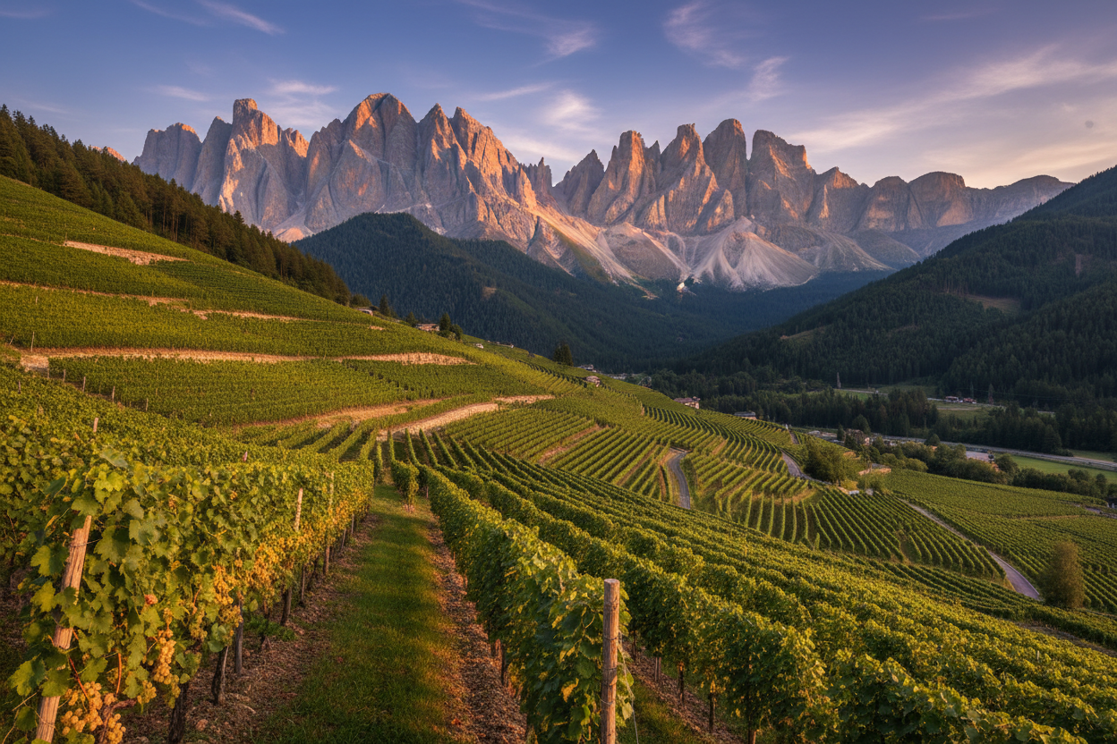 Alpine vineyards in Alto Adige