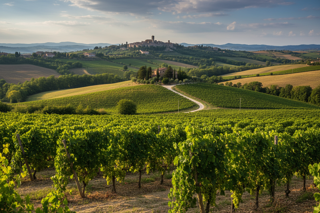 Sagrantino vineyards in Umbria